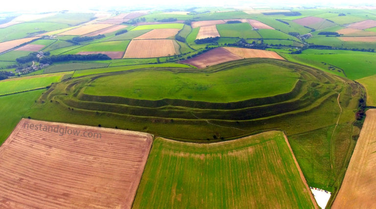 Maiden Castle Iron Age Hill-fort from the Air – Nest and Glow