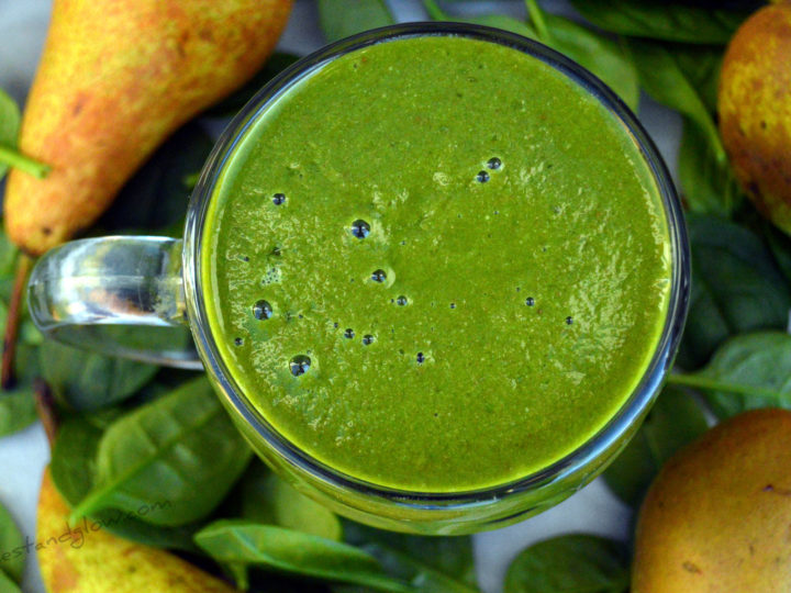 Hemp Protein Pear Spinach Smoothie - Nest and Glow