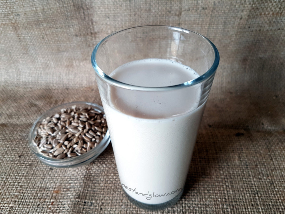 Sunflower Seed Vanilla Milk Recipe Dairy and Nut Free Raw Seed Milk