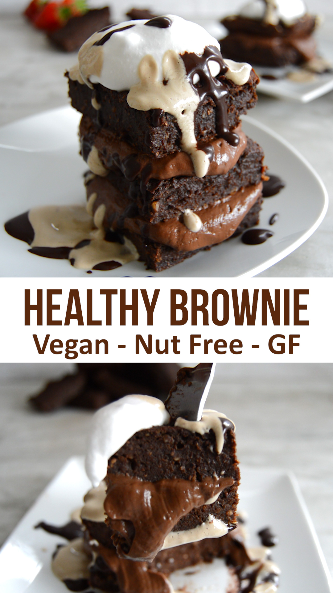 Vegan Gluten Free Nut Free Brownies Recipe [healthy + easy]