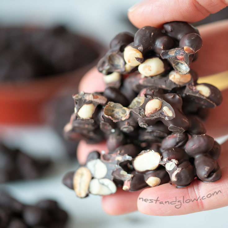 2-Ingredient Peanut Chocolate Candy – Nest and Glow